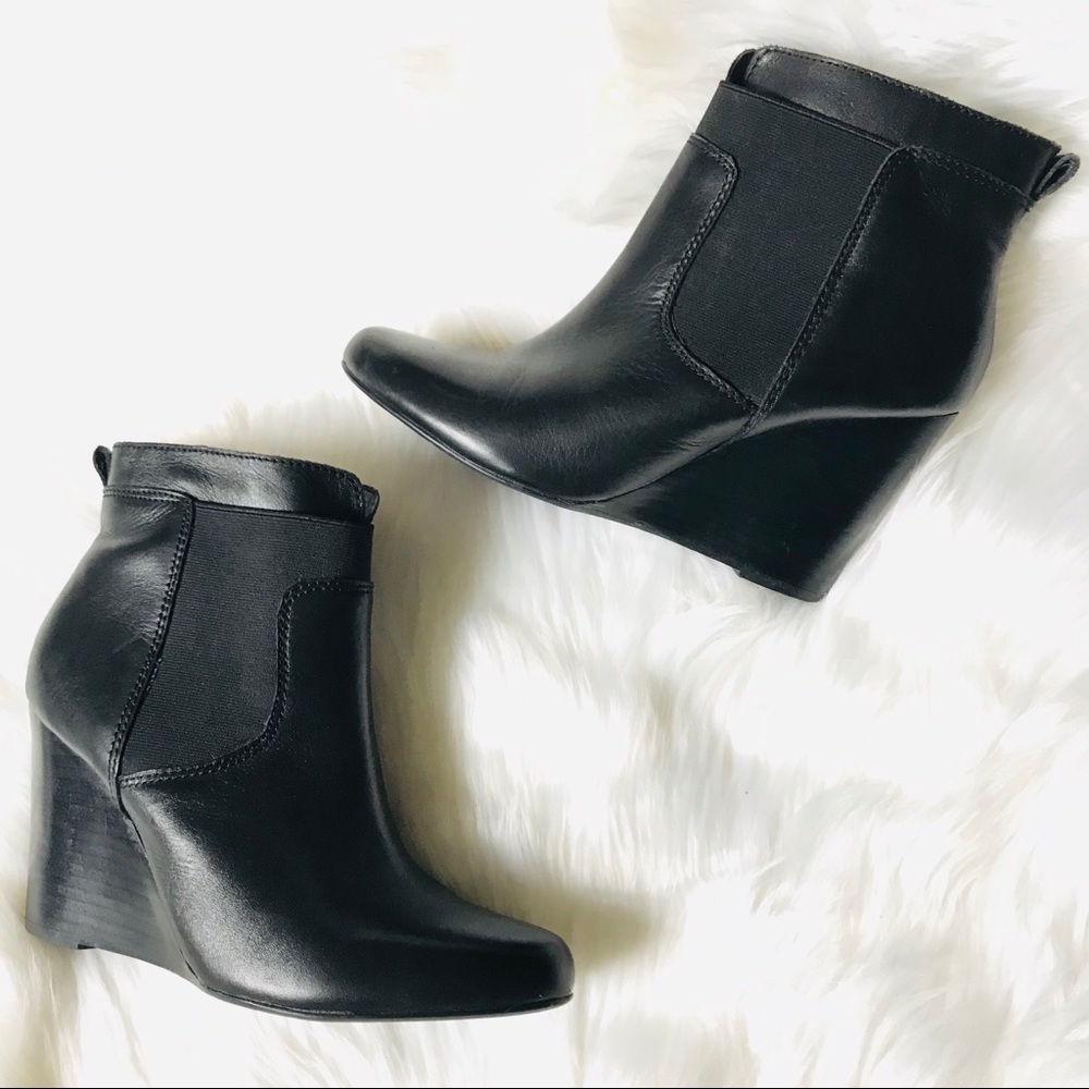 KELSI DAGGER BROOKLYN Wedge Ankle Leather Boot 8.5